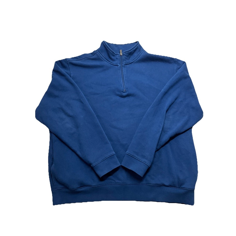 L.L. Bean Men's Blue Long Sleeve Quarter Zip Pullover Sweater Size XL